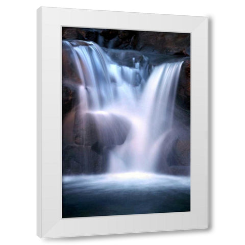 Twilight Waterfall II White Modern Wood Framed Art Print by Taylor, Douglas