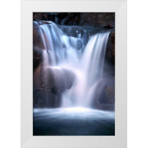 Twilight Waterfall II White Modern Wood Framed Art Print by Taylor, Douglas