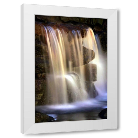 Sunset Waterfall II White Modern Wood Framed Art Print by Taylor, Douglas