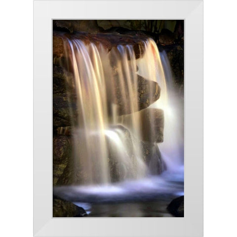 Sunset Waterfall II White Modern Wood Framed Art Print by Taylor, Douglas