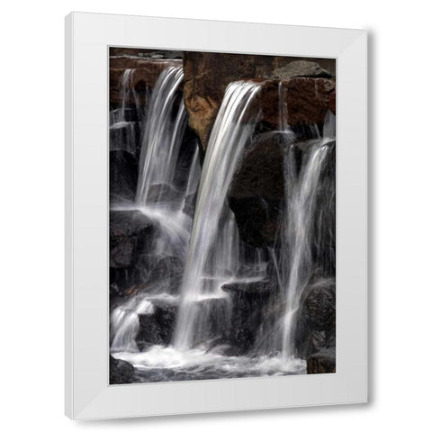 Water on the Rocks I White Modern Wood Framed Art Print by Taylor, Douglas