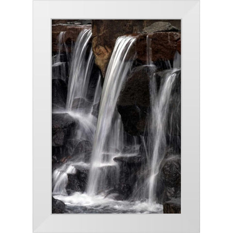 Water on the Rocks I White Modern Wood Framed Art Print by Taylor, Douglas