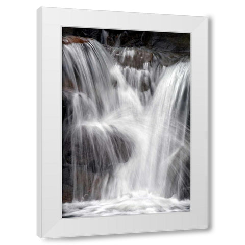 Water on the Rocks III White Modern Wood Framed Art Print by Taylor, Douglas