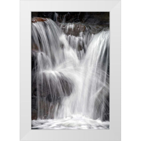 Water on the Rocks III White Modern Wood Framed Art Print by Taylor, Douglas