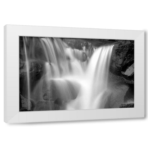 Falling Water I BW White Modern Wood Framed Art Print by Taylor, Douglas