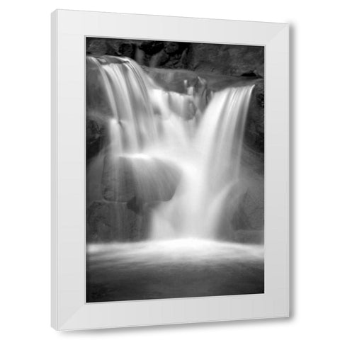Twilight Waterfall II BW White Modern Wood Framed Art Print by Taylor, Douglas