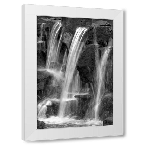 Water on the Rocks I BW White Modern Wood Framed Art Print by Taylor, Douglas