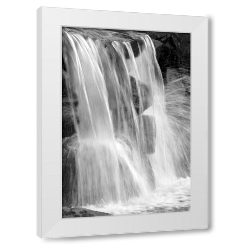 Water on the Rocks II BW White Modern Wood Framed Art Print by Taylor, Douglas