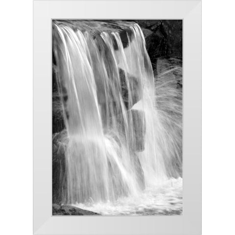 Water on the Rocks II BW White Modern Wood Framed Art Print by Taylor, Douglas