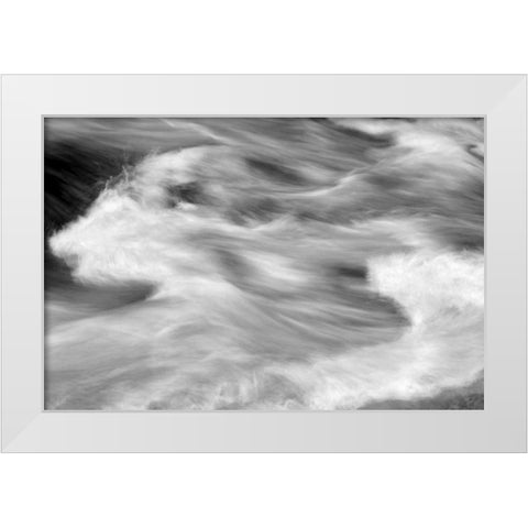 Hamma Hamma Current III BW White Modern Wood Framed Art Print by Taylor, Douglas