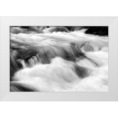 Hamma Hamma Current IV BW White Modern Wood Framed Art Print by Taylor, Douglas