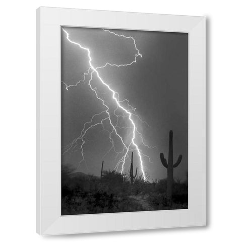 Fire and Rain BW White Modern Wood Framed Art Print by Taylor, Douglas