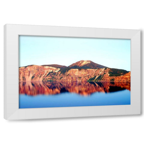 Dusk at Crater Lake White Modern Wood Framed Art Print by Taylor, Douglas