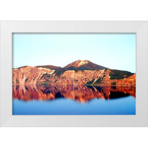 Dusk at Crater Lake White Modern Wood Framed Art Print by Taylor, Douglas