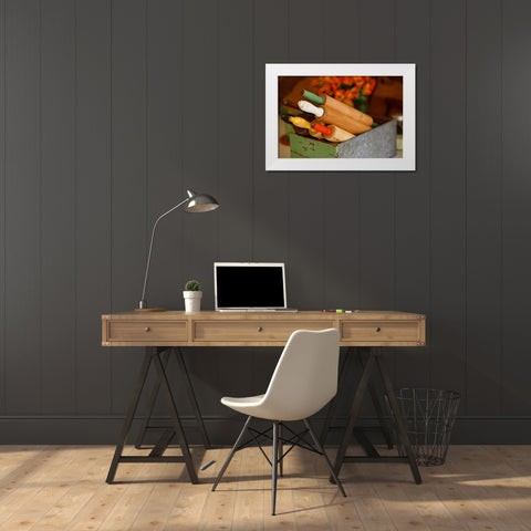 Rolling Pins II White Modern Wood Framed Art Print by Clayton-Thompson, Philip