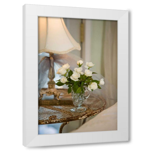 White Roses I White Modern Wood Framed Art Print by Clayton-Thompson, Philip