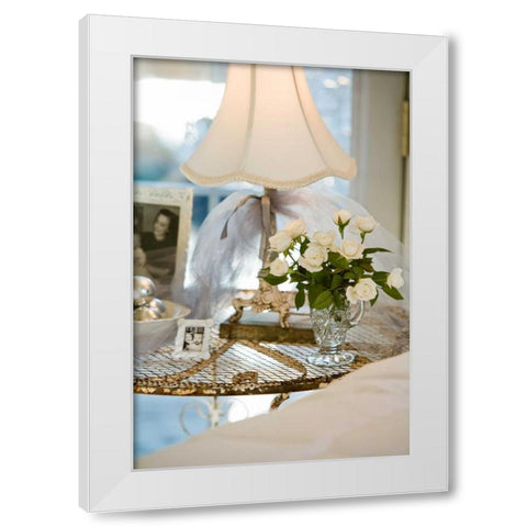 White Roses II White Modern Wood Framed Art Print by Clayton-Thompson, Philip