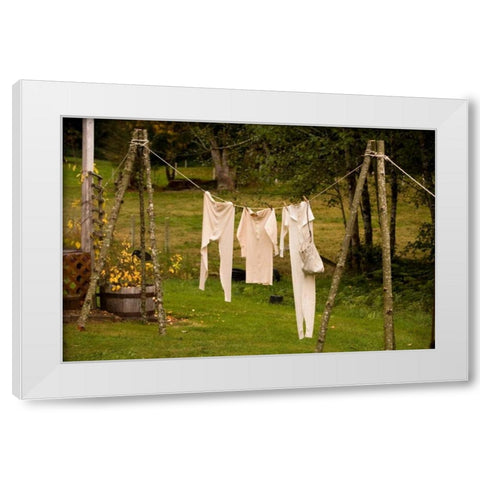 Out to Dry I White Modern Wood Framed Art Print by Clayton-Thompson, Philip