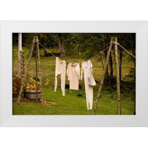 Out to Dry I White Modern Wood Framed Art Print by Clayton-Thompson, Philip