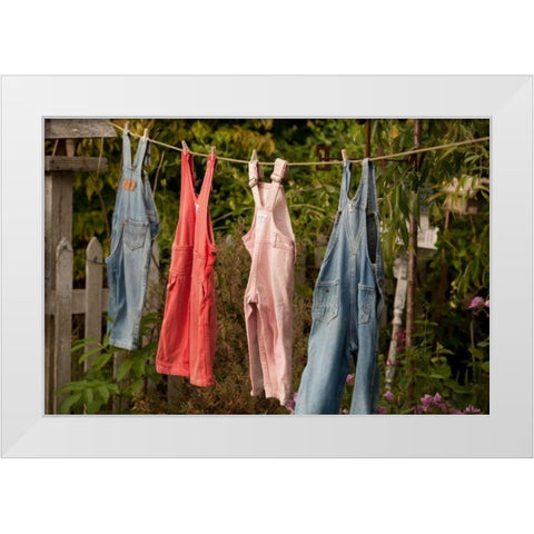 Out to Dry II White Modern Wood Framed Art Print by Clayton-Thompson, Philip