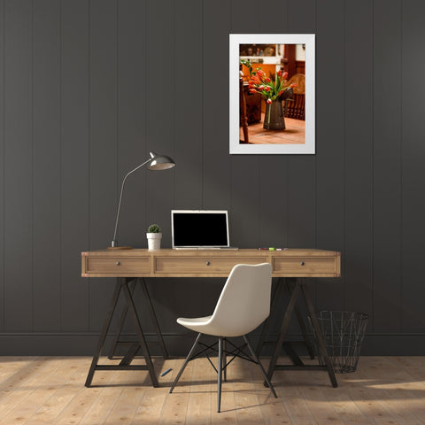Fresh Tulips II White Modern Wood Framed Art Print by Clayton-Thompson, Philip