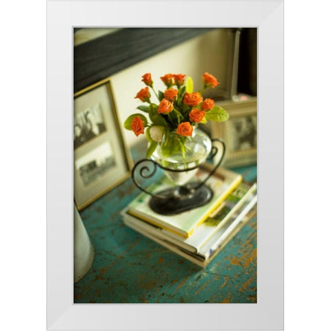 Spring Bouquet I White Modern Wood Framed Art Print by Clayton-Thompson, Philip