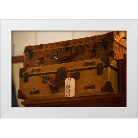 Time to Travel I White Modern Wood Framed Art Print by Clayton-Thompson, Philip