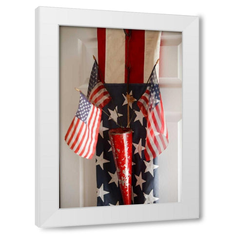Patriotic II White Modern Wood Framed Art Print by Clayton-Thompson, Philip