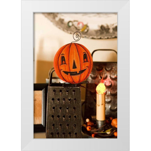 Halloween V White Modern Wood Framed Art Print by Clayton-Thompson, Philip