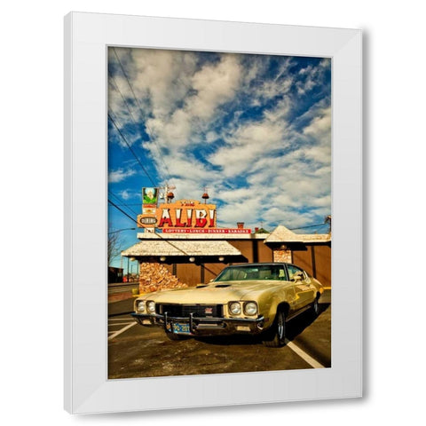 Vintage Car I White Modern Wood Framed Art Print by Clayton-Thompson, Philip