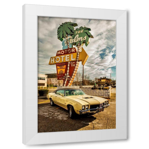 Vintage Car II White Modern Wood Framed Art Print by Clayton-Thompson, Philip
