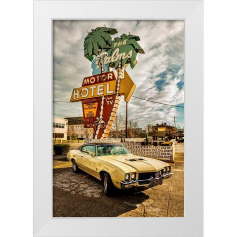 Vintage Car II White Modern Wood Framed Art Print by Clayton-Thompson, Philip