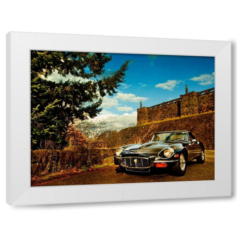 Vintage Car III White Modern Wood Framed Art Print by Clayton-Thompson, Philip