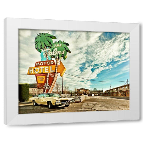 Vintage Car IV White Modern Wood Framed Art Print by Clayton-Thompson, Philip