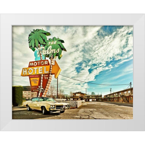 Vintage Car IV White Modern Wood Framed Art Print by Clayton-Thompson, Philip