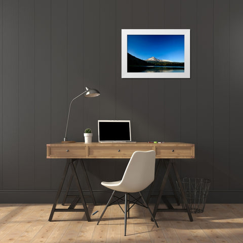 Trillium Lake II White Modern Wood Framed Art Print by Clayton-Thompson, Philip
