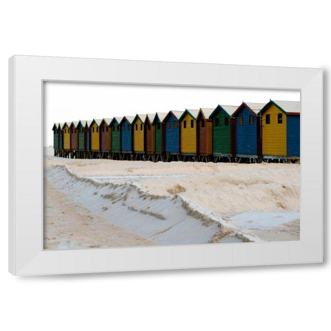 Beach Cottages II White Modern Wood Framed Art Print by Underdahl, Dana