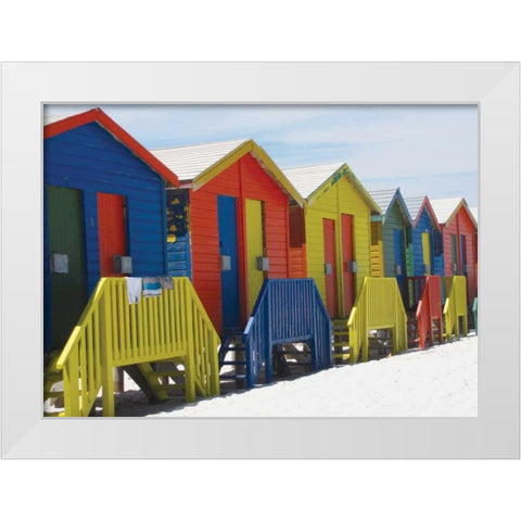 Beach Cottages III White Modern Wood Framed Art Print by Underdahl, Dana