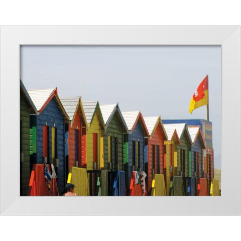 Beach Cottages IV White Modern Wood Framed Art Print by Underdahl, Dana