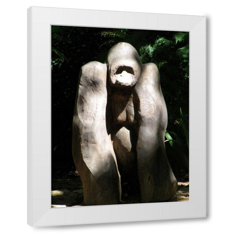 Wood Gorilla White Modern Wood Framed Art Print by Underdahl, Dana