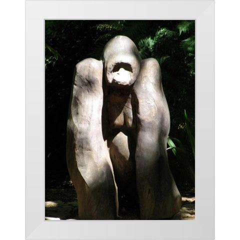Wood Gorilla White Modern Wood Framed Art Print by Underdahl, Dana