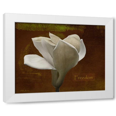 Zen Tulip Freedom White Modern Wood Framed Art Print by Geyman, Vitaly