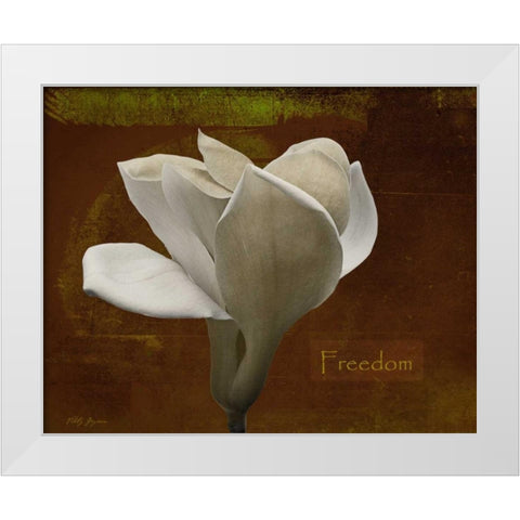 Zen Tulip Freedom White Modern Wood Framed Art Print by Geyman, Vitaly