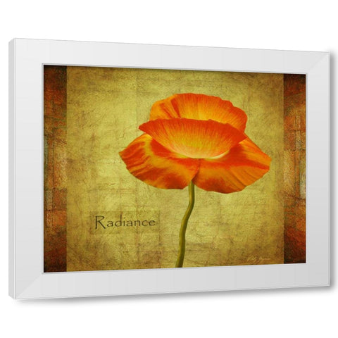 Dancing Poppy Radiance White Modern Wood Framed Art Print by Geyman, Vitaly