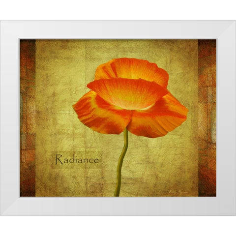 Dancing Poppy Radiance White Modern Wood Framed Art Print by Geyman, Vitaly