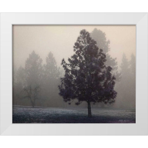 Silent Night White Modern Wood Framed Art Print by Geyman, Vitaly