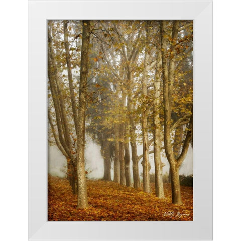 Tree Parade White Modern Wood Framed Art Print by Geyman, Vitaly
