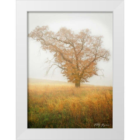 Autumn Mist II White Modern Wood Framed Art Print by Geyman, Vitaly