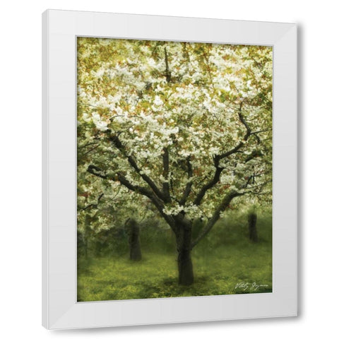 White Cherry Tree I White Modern Wood Framed Art Print by Geyman, Vitaly