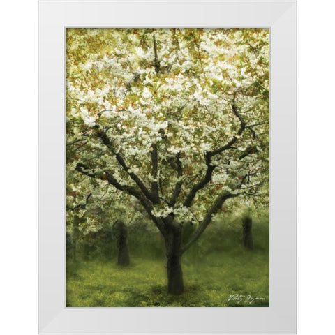 White Cherry Tree I White Modern Wood Framed Art Print by Geyman, Vitaly